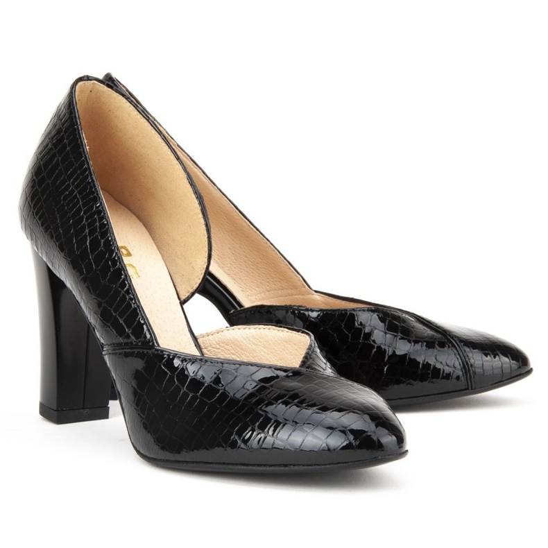 Filippo F280 Black Crocodile Pumps 2