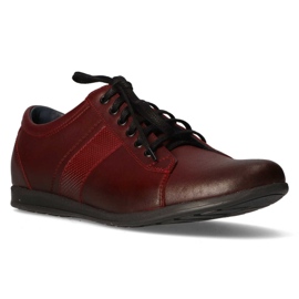 Leather shoes Filippo 2063 burgundy red 1