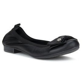 Filippo 477 Black Grain ballerinas 1