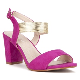 High-heeled sandals Filippo DS817 / 20 Fh pink 2