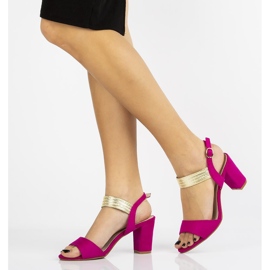 High-heeled sandals Filippo DS817 / 20 Fh pink 1