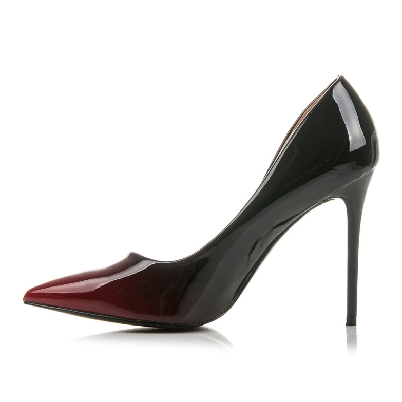 Belle Lacquered ombre heels black - KeeShoes