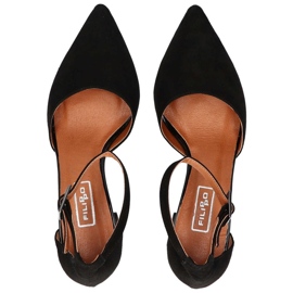 Filippo 1515 Black Suede Sandals 1