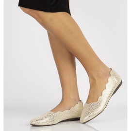 Leather ballerinas Filippo DP1336 / 20 Go golden yellow 1