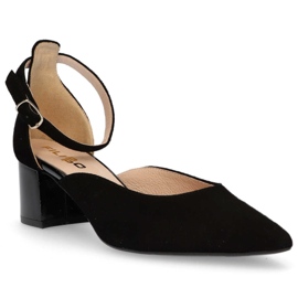 Filippo F272 Black Suede Pumps 1