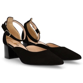 Filippo F272 Black Suede Pumps 2