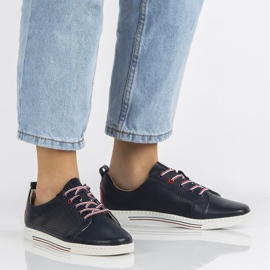 Leather shoes Filippo DP008 / 20 Nv navy blue 2
