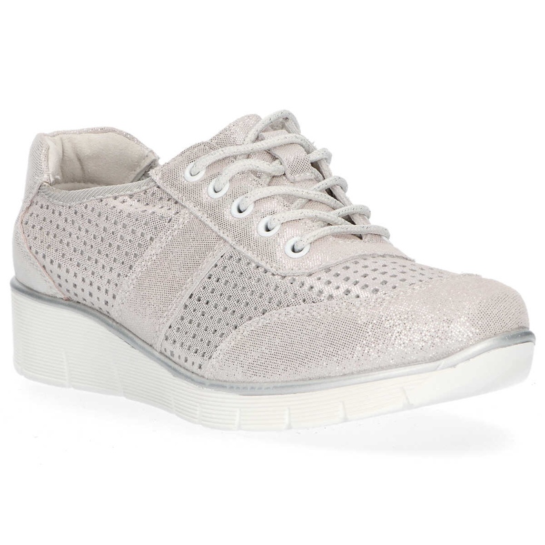 Leather shoes Filippo DP028 / 20 Si silver grey 1