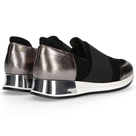 Shoes Filippo 018 Black Suede / Nickel silver 2