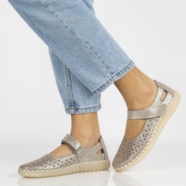 Leather shoes Filippo DP1262 / 20 Si silver 1
