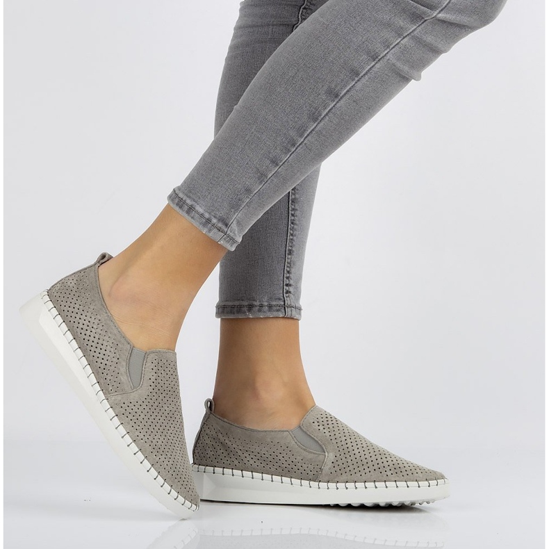 Leather shoes Filippo DP063 / 20 Gr gray grey 1