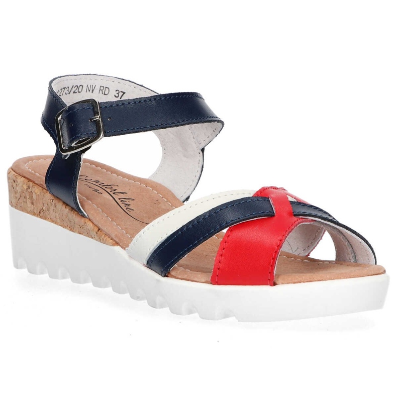 Filippo DS1273 / 20 Nv Rd Navy Red sandals white navy blue 1