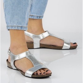 Filippo DS1271 / 20 Si silver sandals grey 1