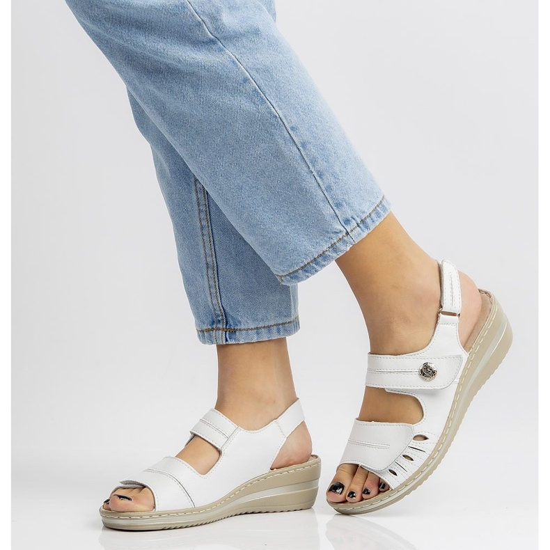 Filippo DS1402 / 20 Wh White sandals 2