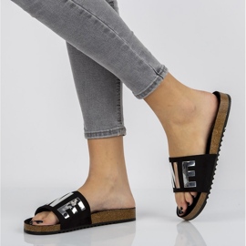 Filippo DK1374 / 20 Bk black slippers 1