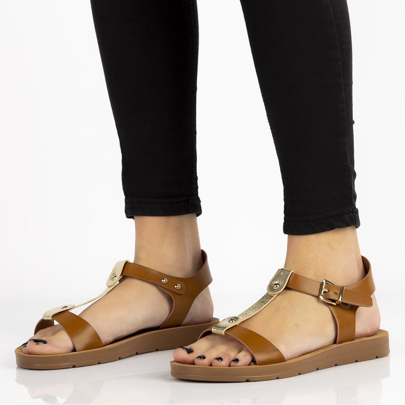 Filippo DS105 / 20 Br brown sandals yellow 2