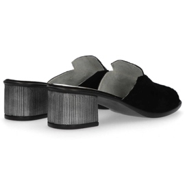 Filippo slippers 1442 Black Suede Sequins 1