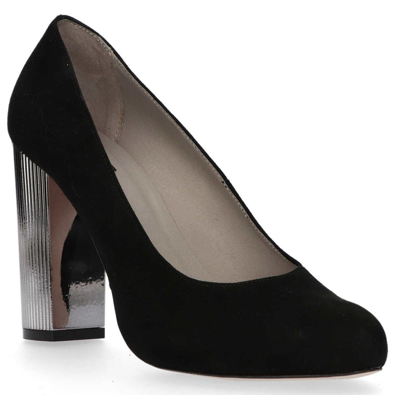 Filippo 1440 Black Suede Pumps 2