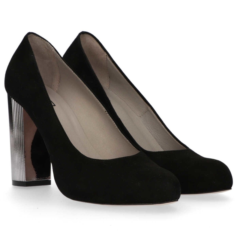 Filippo 1440 Black Suede Pumps 1