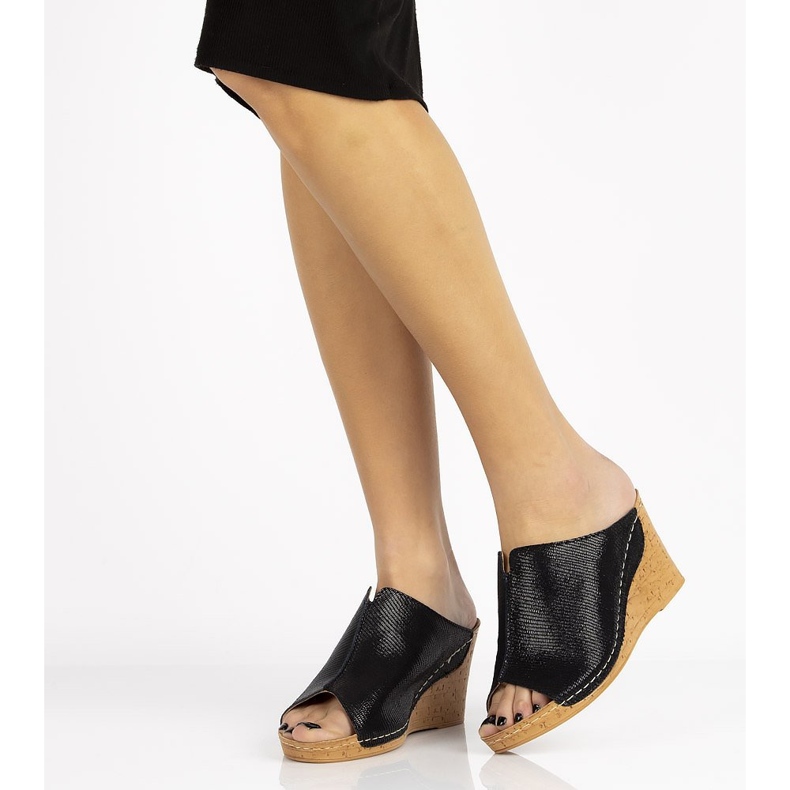 Leather slippers Filippo DK786 / 20 Bk black 1 Leather slippers Filippo DK786 / 20 Bk black 1