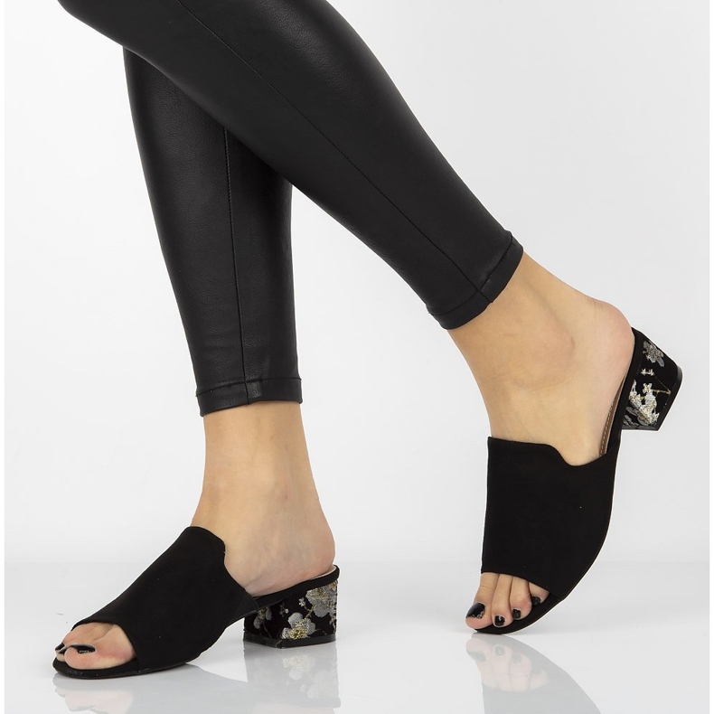 Filippo DK1359 / 20 Bk black slippers 1