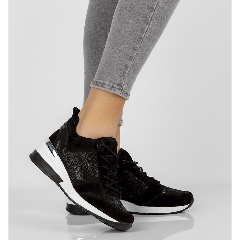 Leather sneakers Filippo DP1505 / 20 Bk black 2