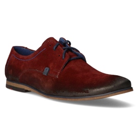 Leather shoes Filippo 239 burgundy velor red 1 Leather shoes Filippo 239 burgundy velor red 1