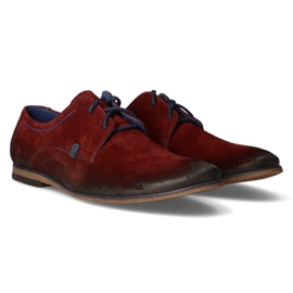 Leather shoes Filippo 239 burgundy velor red 2 Leather shoes Filippo 239 burgundy velor red 2