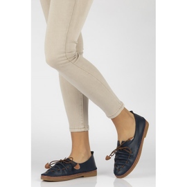 Leather shoes Filippo DP2058 / 21 Nv navy blue 1