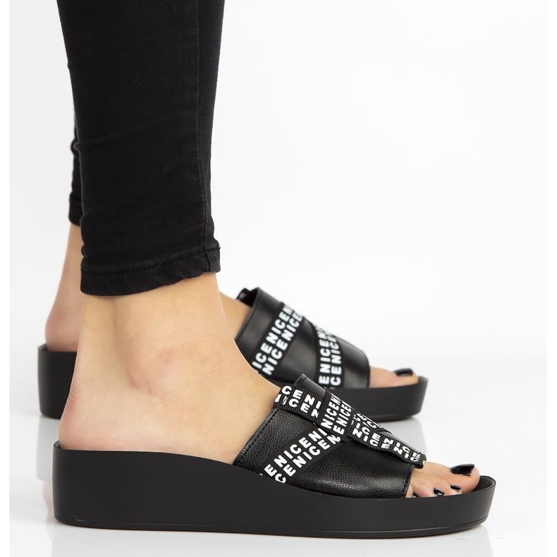 Leather slippers Filippo DK2061 / 21 Bk black 2