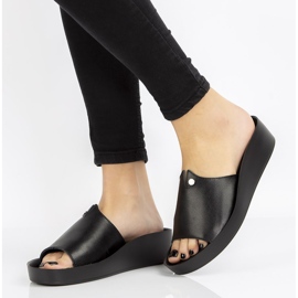 Leather slippers Filippo DK2059 / 21 Bk black 1 Leather slippers Filippo DK2059 / 21 Bk black 1