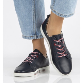 Leather shoes Filippo DP008 / 21 Nv navy blue 2