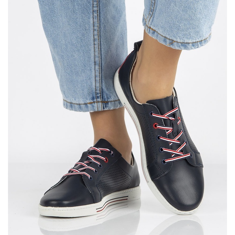 Leather shoes Filippo DP008 / 21 Nv navy blue 2