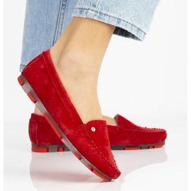 Red Filippo DP2037 / 21 Rd leather loafers 1