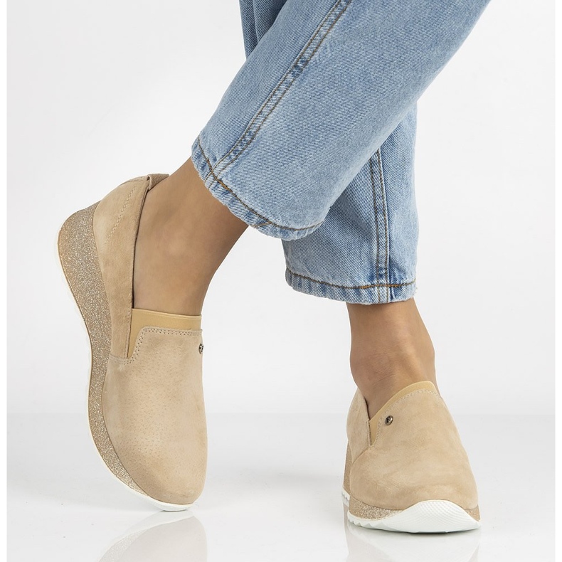 Leather Sneakers Filippo DP1500 / 21 Be beige 2