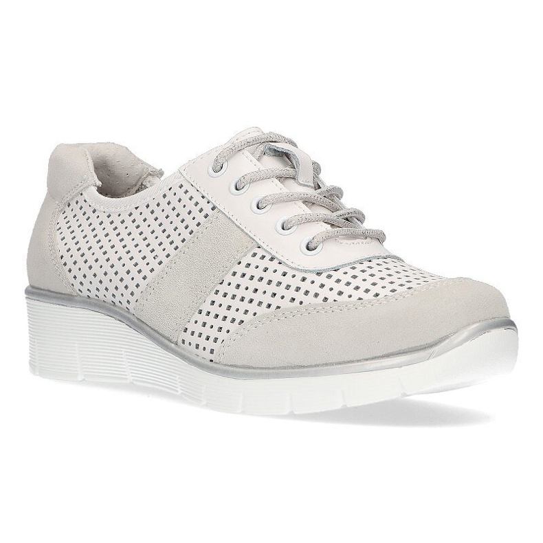 Leather shoes Filippo DP028 / 21 Wh white laced 1 Leather shoes Filippo DP028 / 21 Wh white laced 1