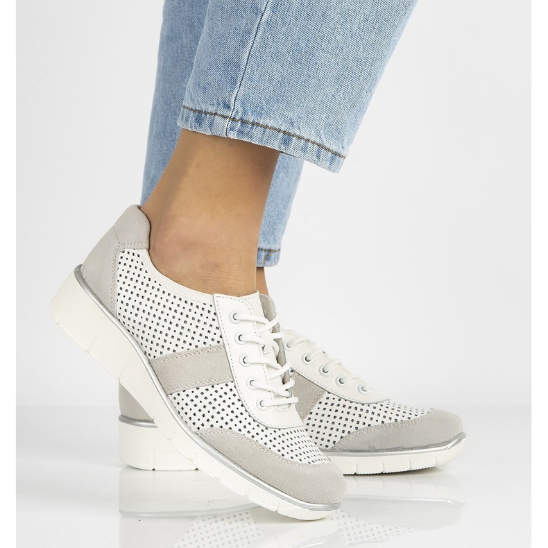 Leather shoes Filippo DP028 / 21 Wh white laced 2 Leather shoes Filippo DP028 / 21 Wh white laced 2