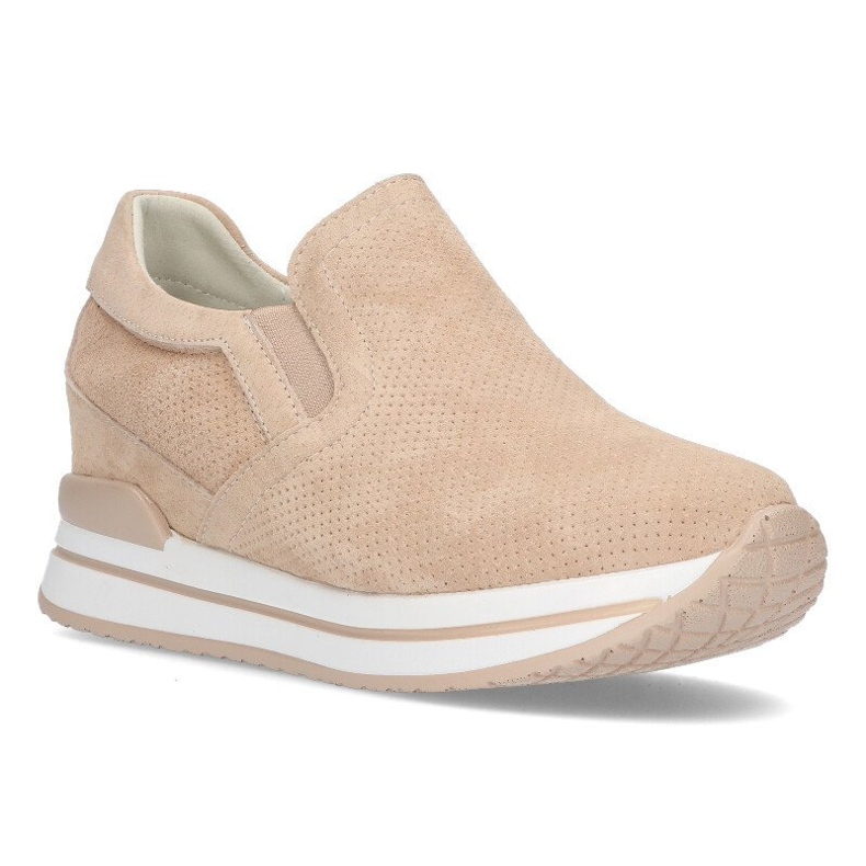 Leather sneakers Filippo DP1512 / 21 Be beige 1