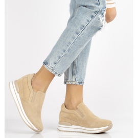 Leather sneakers Filippo DP1512 / 21 Be beige 2