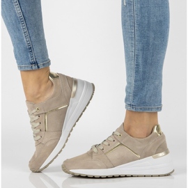 Leather sneakers Filippo DP2003 / 21 Be beige 1