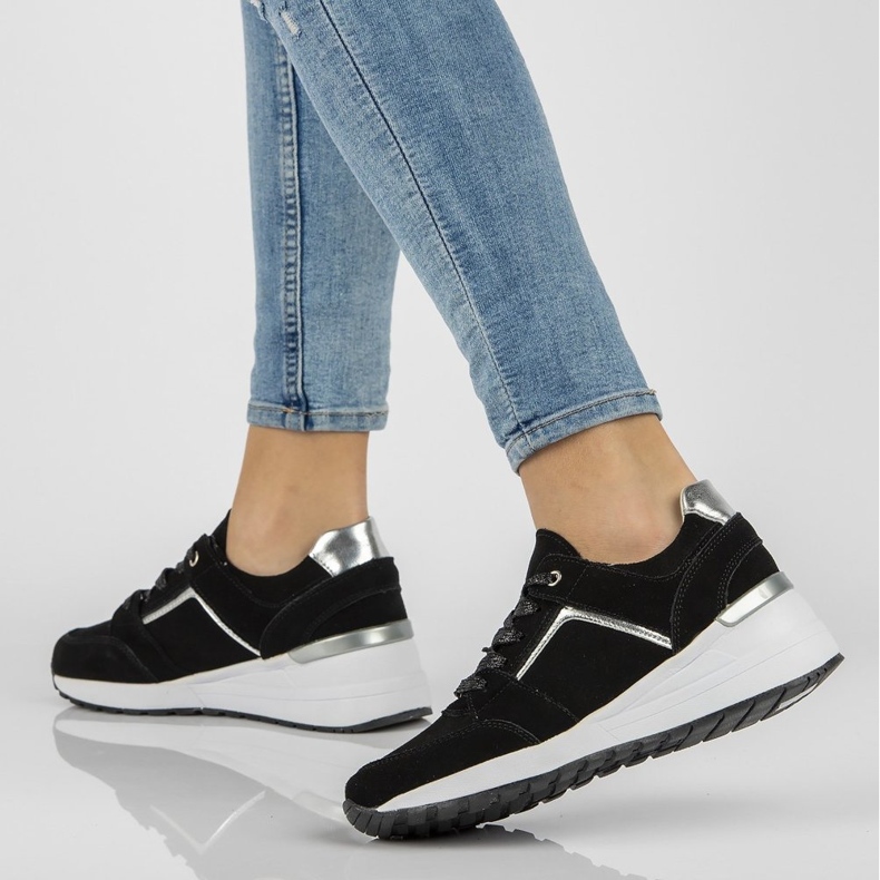 Leather sneakers Filippo DP2003 / 21 Bk black 1