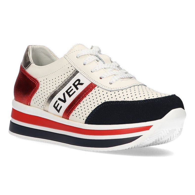 Leather Sneakers Filippo DP1414 / 21 Wh white red navy blue 1