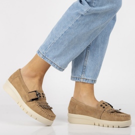 Leather loafers Filippo DP2029 / 21 Be beige 1