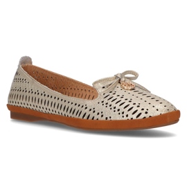 Leather openwork lords Filippo DP2034 / 21 Go golden 1