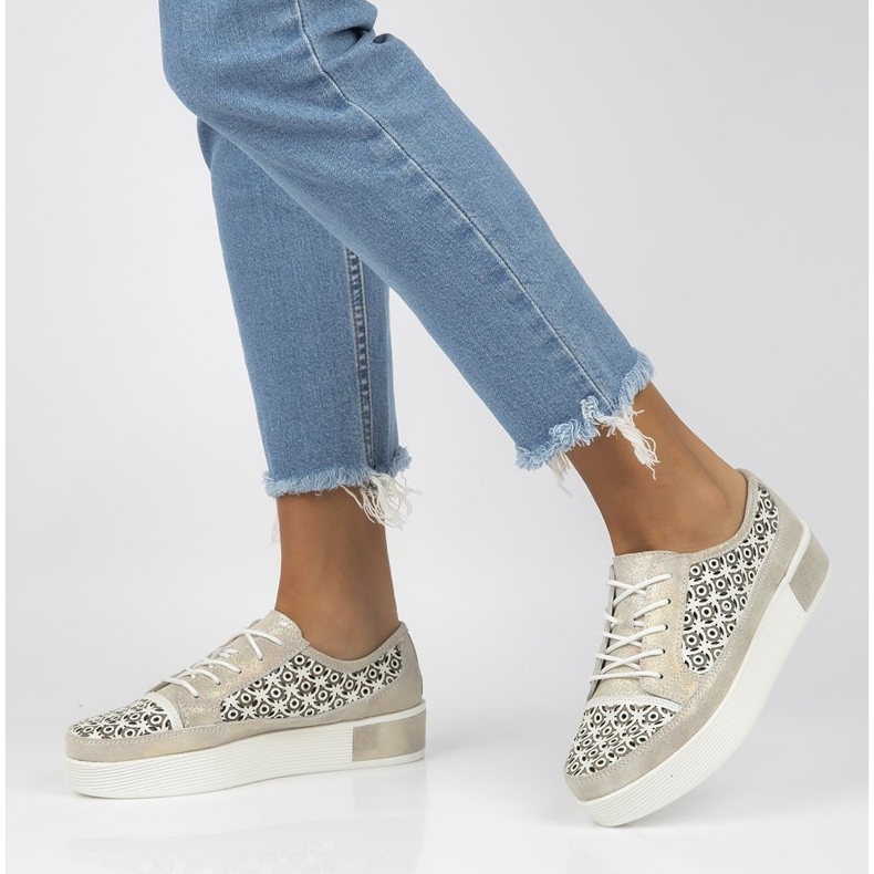 Leather shoes FILIPPO DP2026 / 21 Go gold golden 2 Leather shoes FILIPPO DP2026 / 21 Go gold golden 2