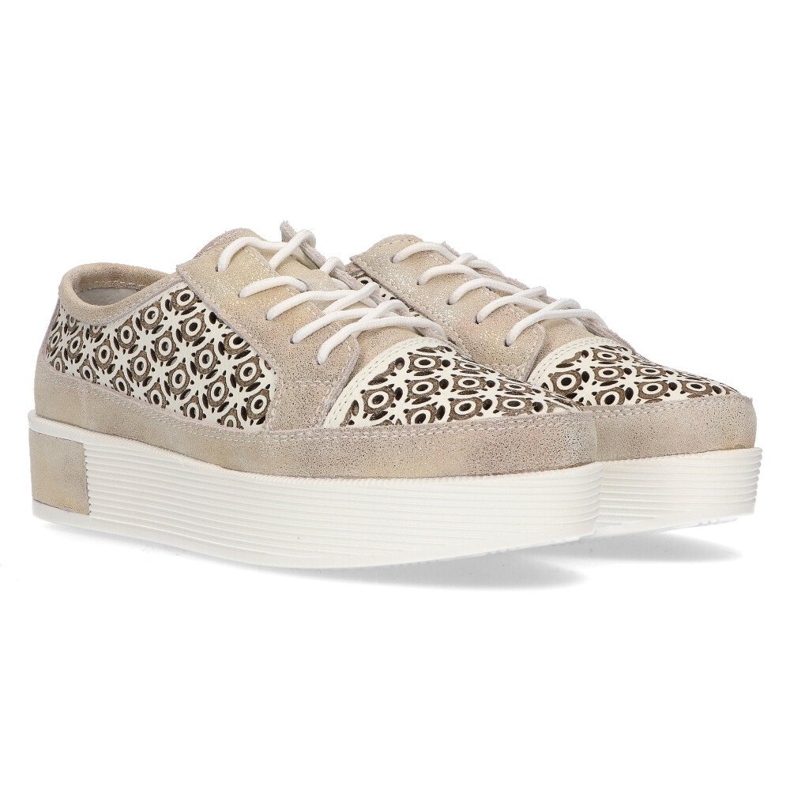 Leather shoes FILIPPO DP2026 / 21 Go gold golden 1 Leather shoes FILIPPO DP2026 / 21 Go gold golden 1