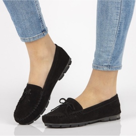 Leather moccasins Filippo DP1204 / 21 Bk black 1