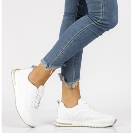 Leather sports sneakers Filippo DP2017 / 21 Wh white 1