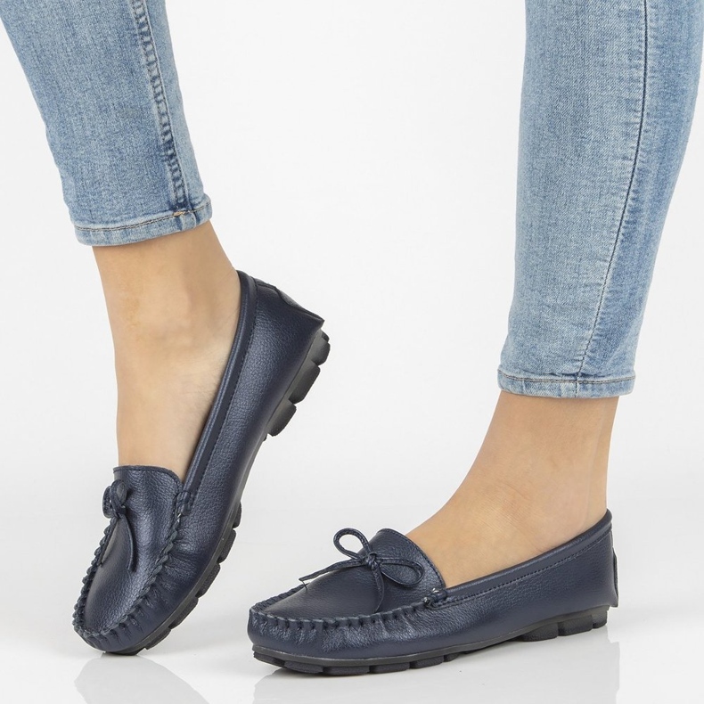 Leather loafers Filippo DP004 / 21 Nv navy blue 1