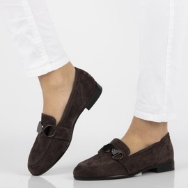Leather loafers Filippo DP2148 / 21 Br brown 1